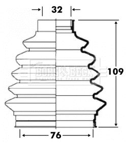 BORG & BECK Paljekumi, vetoakseli BCB6091